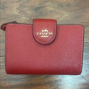 Coach Red Leather Women's Wallet